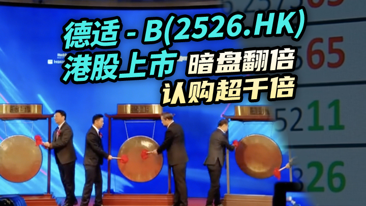 今日IPO 德适 - B 港股上市 暗盘翻倍认购超千倍